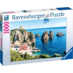 Ravensburger - Puzzle Faraglioni di Scopello, Sicilia, 1000 Pezzi, Idea regalo, per Lei o Lui, Puzzle Adulti