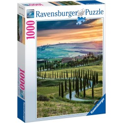 Ravensburger - Puzzle Val d Orcia, Toscana, 1000 Pezzi, Idea regalo, per Lei o Lui, Puzzle Adulti