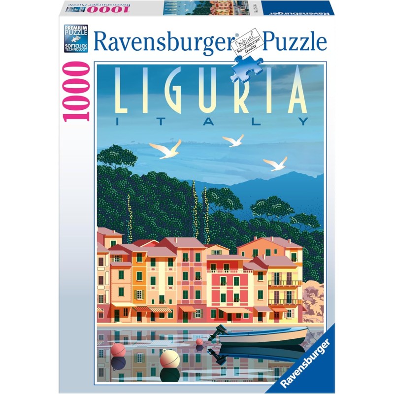 Ravensburger - Puzzle Cartolina dalla Liguria, 1000 Pezzi, Idea regalo, per Lei o Lui, Puzzle Adulti