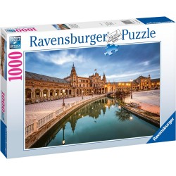 Ravensburger - Puzzle Piazza di Spagna, Siviglia, 1000 Pezzi, Idea regalo, per Lei o Lui, Puzzle Adulti