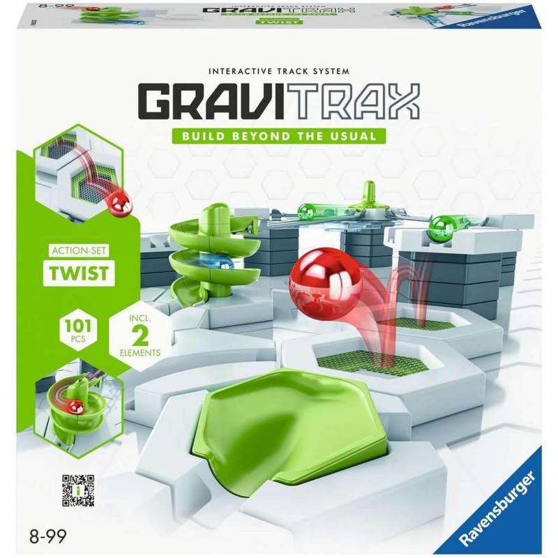 Ravensburger 22576 â€“ Action Set Twist â€“ Combinabile con Tutte Le Linee di Prodotti del Sistema di Pista a Sfera GraviTrax, G