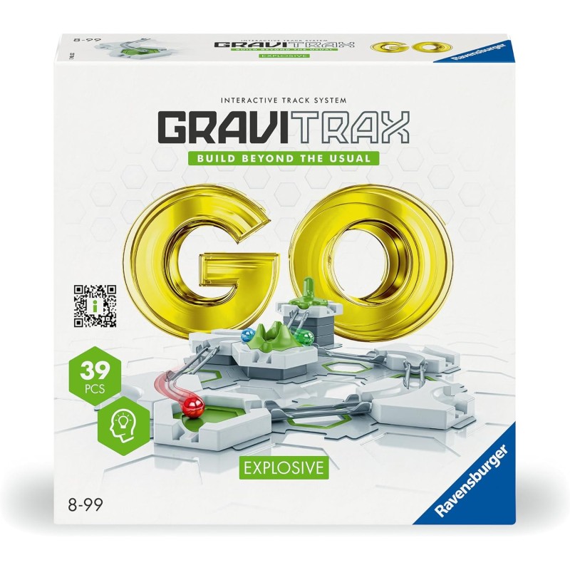 Ravensburger - GraviTrax GO Explosive Build, Starter Kit, Pista di Biglie, Gioco Interattivo ed Educativo STEM, Compatibile con 