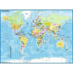 Ravensburger - Puzzle Mappa del mondo, 200 Pezzi XXL, EtÃ  Raccomandata 8+ Anni