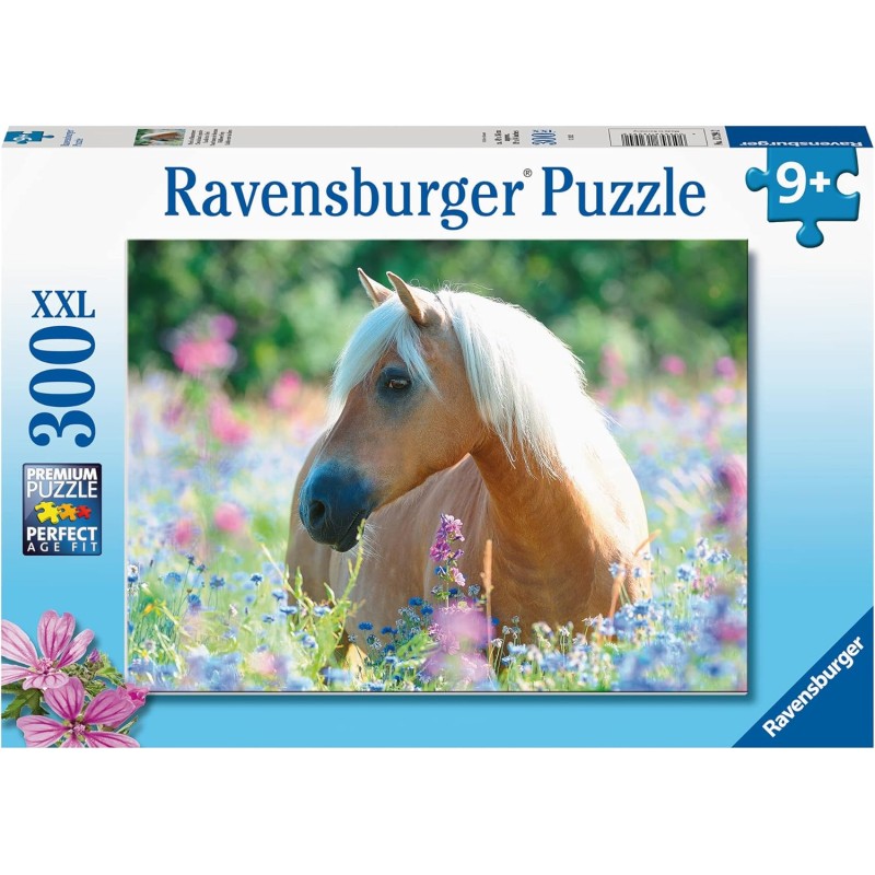 Ravensburger - Cavallo tra i Fiori, 300 Pezzi XXL, Puzzle per Bambini, EtÃ  Raccomandata 9+, Multicolore, 13294