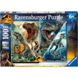 Ravensburger - Puzzle XXL Jurassic World, Idea Regalo per Bambini 6+ Anni, Gioco Educativo e Stimolante, 100 pezzi