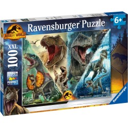 Ravensburger - Puzzle XXL Jurassic World, Idea Regalo per Bambini 6+ Anni, Gioco Educativo e Stimolante, 100 pezzi