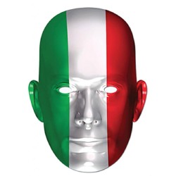 Italy Flag Card Mask, â€ŽGreen, White, Red, 1 pz, 5MAITALY01