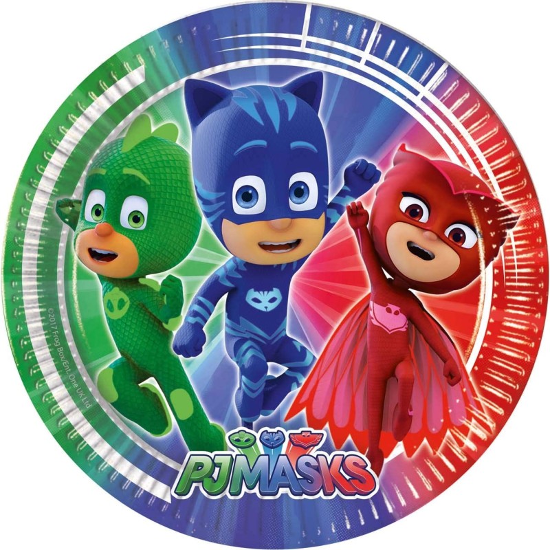 Piatto 23 cm Super Pigiamini - PJ Masks 8 pz, 5PR88630