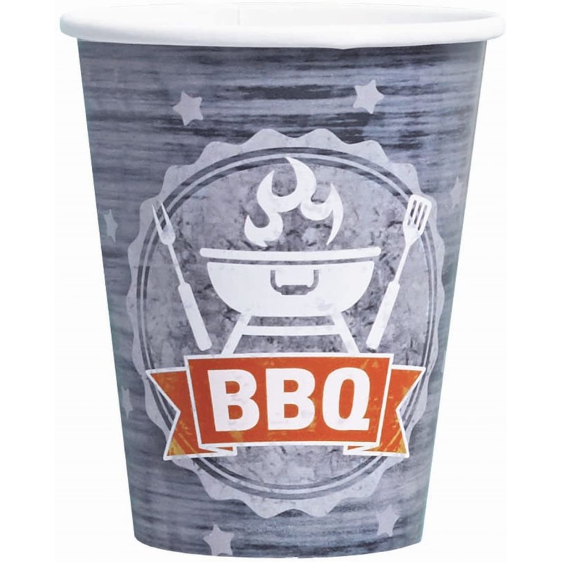 Bicchiere carta 250 ml Barbeque 8 pz, 7AM9901857