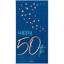 Tovaglioli di carta per 50Â° compleanno, Elegant Blu 33x33, 10 pz, 5FL66250