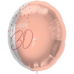 Pallone foil 18&quot; - 45 cm Happy 30th, Elegant Lush Blush Rosa 1 pz, 5FL67730