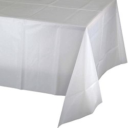 Tovaglia plastica 137 x 274 cm Bianco 1 pz, 8C01255