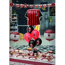 Decorazione Buon Compleanno MILAN, L. 18 x H. 19 cm, 1 pz, 6B680004