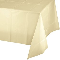 Tovaglia plastica 137 x 274 cm Avorio 1 pz, 8C01489