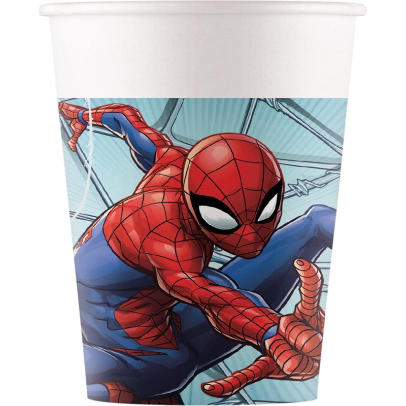 Bicchiere carta 200 ml SPIDERMAN TEAM UP SUP, 8 pz, 5PR93468