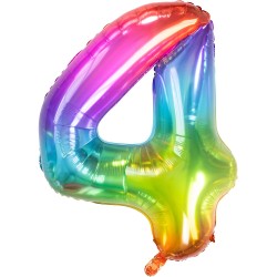 Bigiemme - Folat Palloncino in mylar Yummy Gummy Rainbow Numero 4, 86 cm, Multicolore, 5FL63244