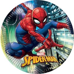 Bigiemme - piatto 23cm Spiderman, carta, 8pz, multicolore, 5PR89445
