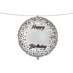 Pallone foil 18&quot; - 45 cm PERSONALISED MILESTONE con PESETTO e NASTRO, 1 pz, 5PR92414