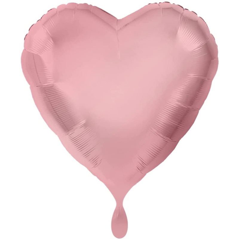 Pallone foil 17&quot; - 42 cm Cuore Rosa pastello CONFEZIONATO SINGOLARMENTE 1 pz, 7A8004301