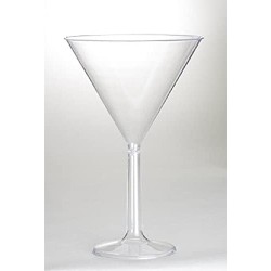 1 Porta Confetti Calice Martini in plastica diam 16x h 24 cm