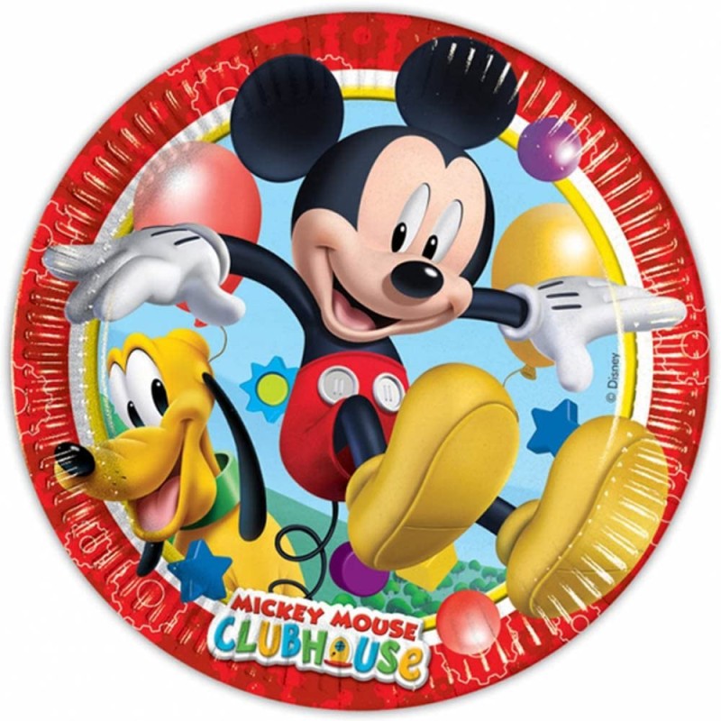 Piatto 23 cm Mickey Playful 8 pz, Club House, 5PR81508