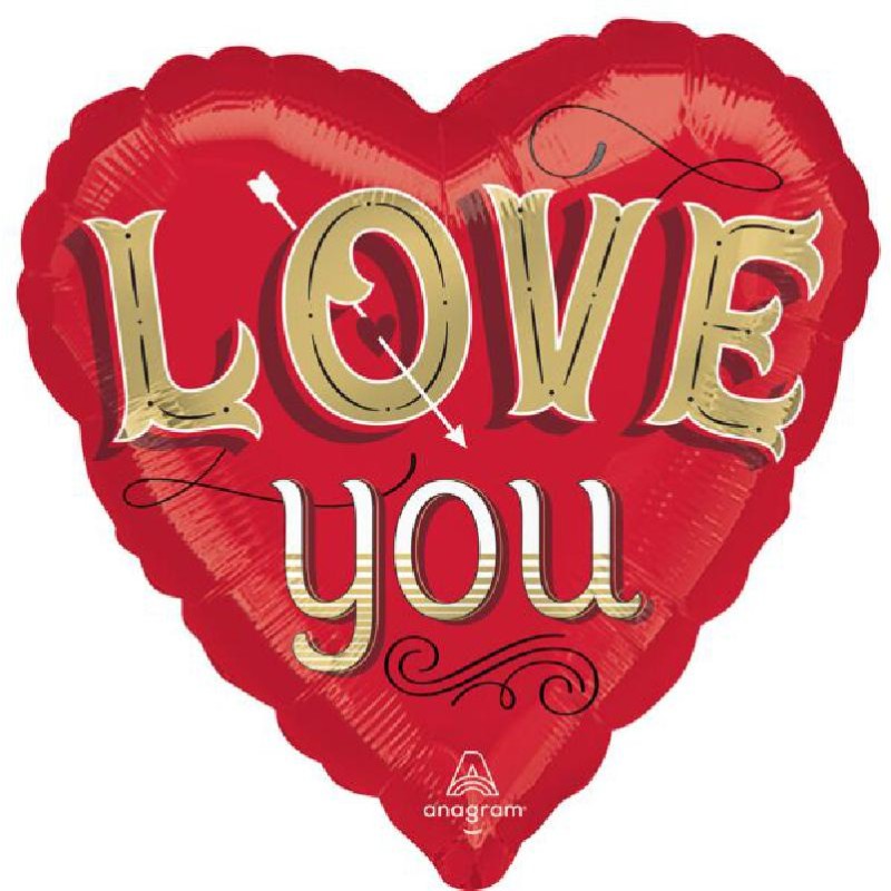 Pallone foil Standard 17&quot; - 42 cm Just My Type LOVE YOU, 7A4636001