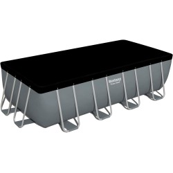 Bestway 56671 Power Steel 488x244x122cm con Pompa di Filtrazione a Sabbia, Scaletta, Telo di Copertura