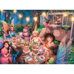 Ravensburger - Puzzle Merenda tra fate, 300 Pezzi XXL, EtÃ  Raccomandata 9+ Anni