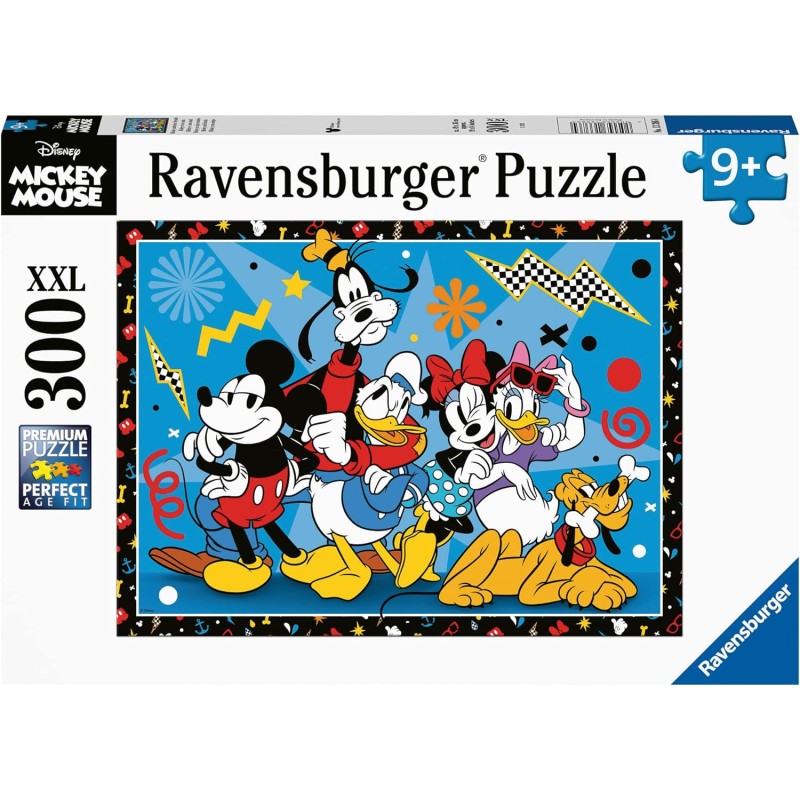 Ravensburger - Puzzle XXL Disney Topolino &amp; Friends, Idea Regalo per Bambini 9+ Anni, Gioco Educativo e Stimolante, 300 pezz