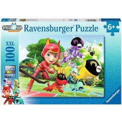 Ravensburger - Puzzle XXL Petronix Defenders, Idea Regalo per Bambini 6+ Anni, Gioco Educativo e Stimolante, 100 pezzi