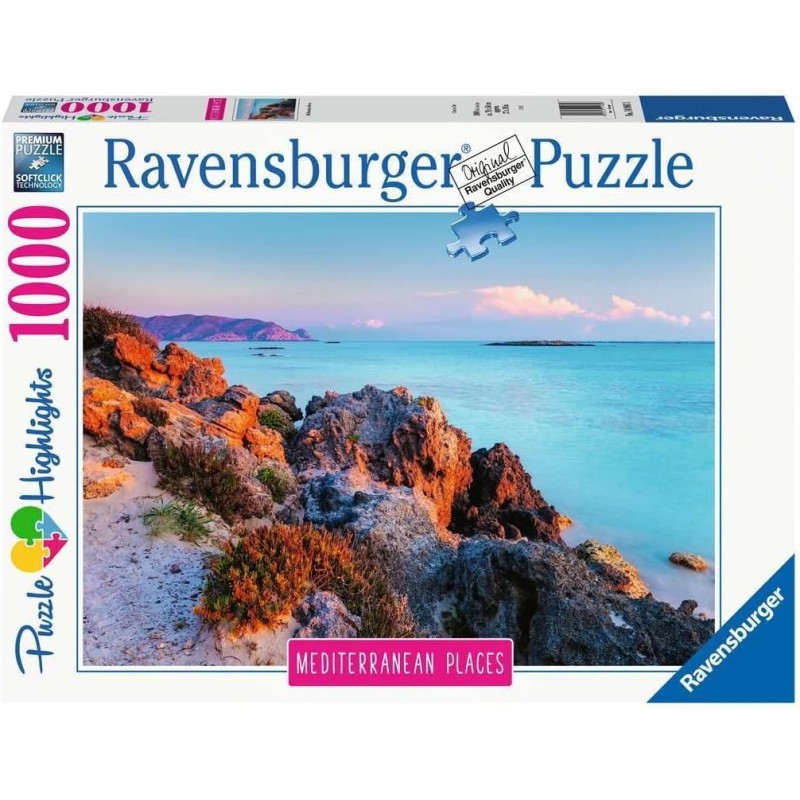 Ravensburger - Puzzle, Puzzle 1000 Pezzi, Grecia, Puzzle per Adulti, Collezione Mediterranean Places, Puzzle Paesaggi, Puzzle Ra