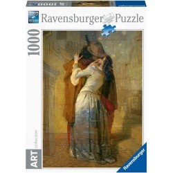 Ravensburger - Puzzle Hayez Il Bacio, 1000 Pezzi, Puzzle Arte per Adulti e Ragazzi, Quadri Famosi da Esporre, Idea Regalo per Le