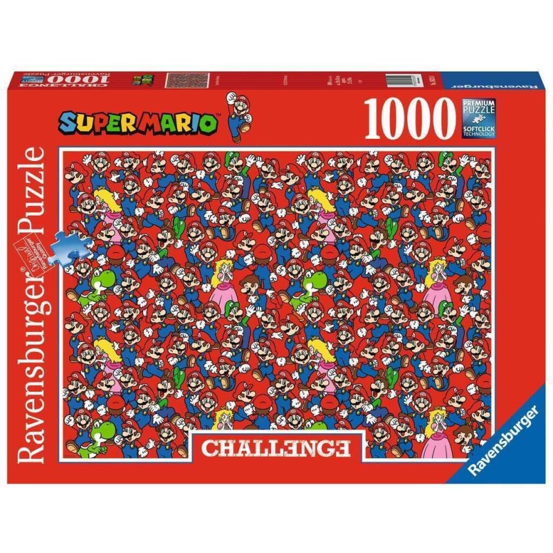 Ravensburger - Puzzle Super Mario, Collezione Challenge, 1000 Pezzi, Idea regalo, per Lei o Lui, Puzzle Adulti