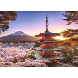 Ravensburger - Puzzle Ciliegi in fiore e Monte Fuji, 1000 Pezzi, Idea regalo, per Lei o Lui, Puzzle Adulti