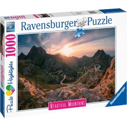 Ravensburger - Puzzle Sierra de Tramuntana, Indonesia, Collezione Beautiful Mountains, 1000 Pezzi, Idea regalo, per Lei o Lui, P