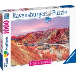 Ravensburger - Puzzle Montagne Arcobaleno, Cina, Collezione Beautiful Mountains, 1000 Pezzi, Idea regalo, per Lei o Lui, Puzzle 