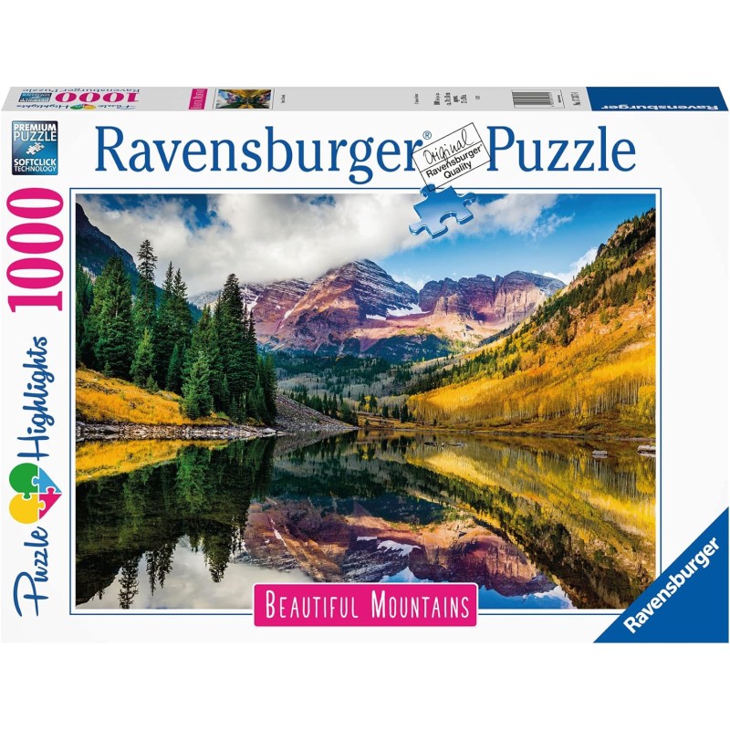 Ravensburger - Puzzle Aspen, Colorado, Collezione Beautiful Mountains, 1000 Pezzi, Idea regalo, per Lei o Lui, Puzzle Adulti