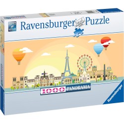 Ravensburger - Puzzle Un giorno a Parigi, Collezione Panorama, 1000 Pezzi, Idea regalo, per Lei o Lui, Puzzle Adulti