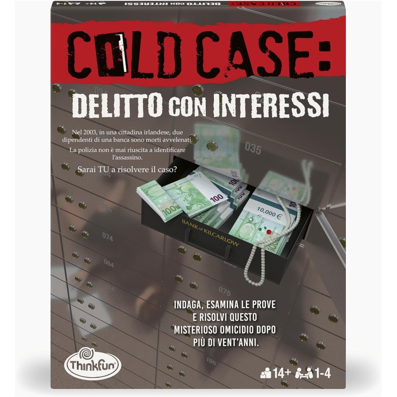 ThinkFun - Cold Case 3: Delitto con Interessi, Gioco Investigativo per Tutta la Famiglia, 1-4 Giocatori, Idea Regalo per Adulti 