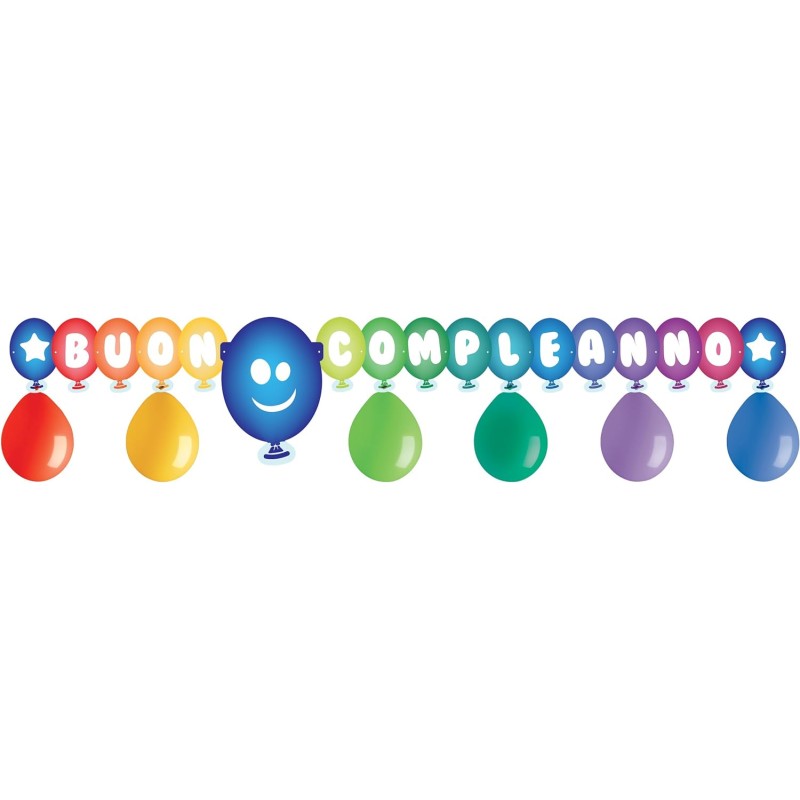 PartyCube - Festone con Palloncini, Multicolore, Taglia Unica, 32927