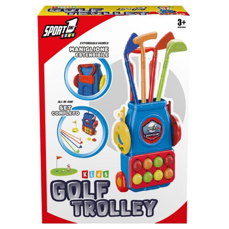 Sport1 - Set Golf con Trolley e Palline