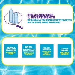 ODS - Splashmatic Atlantic 1000 PRO, Spara Acqua a Batteria con Ricarica USB, Pistola ad Acqua Lunghezza 50 cm, CapacitÃ  Serbat