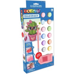 DIAMOND DOTZÂ® Dotzies Pretty in Pink Cactus, trapano parziale, Dotz rotondo, kit per pittura con diamanti, kit per adulti, arte