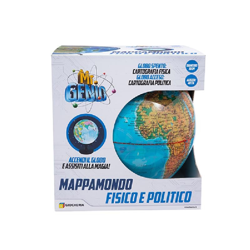 Mr. Genio - Mappamondo con cartografia fisica e politica e diametro di 30 cm, GGI230277