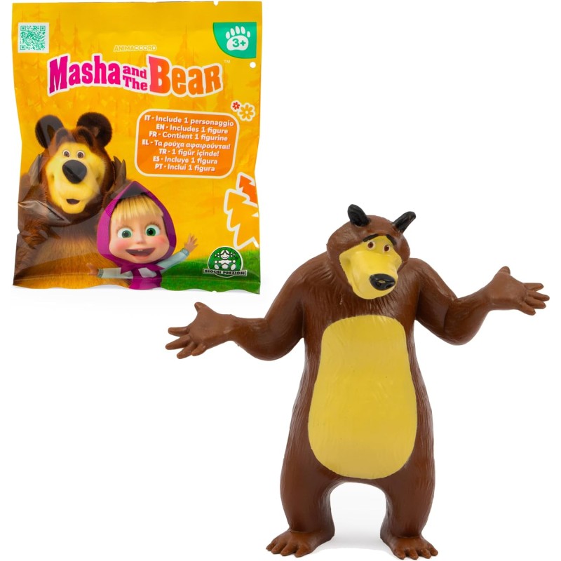 Giochi Preziosi - Masha &amp; Orso, 1 statuetta 5 o 7 cm, sorpresa, modelli casuali da collezione, giocattoli per bambini dai 3 