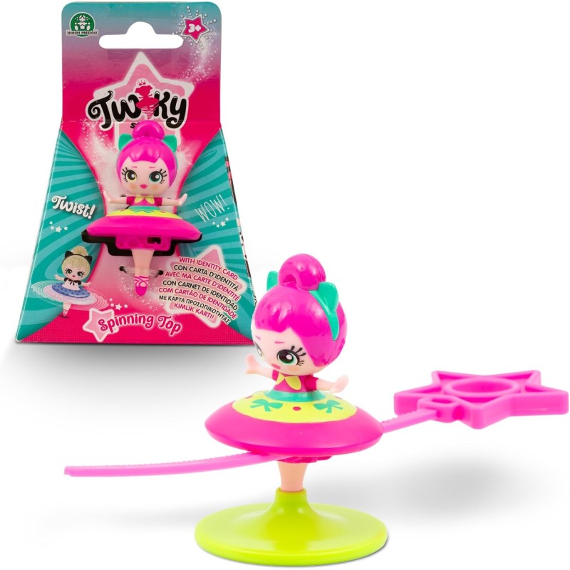 Giochi Preziosi - Trottola Danzatrice Twiky 6 cm con Spinner per farla girare, Modelli assortiti, TWK10000