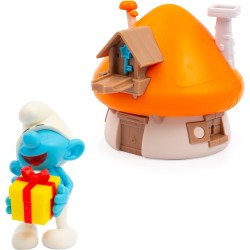 Giochi Preziosi - Puffi, Casa Magica che si apre, con 1 statuetta 5,5 cm e accessori, modelli casuali, giocattoli per bambini da