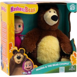 Giochi Preziosi - Masha E Orso - La Coppia Di Masha Da 12 Cm Con Vestizione Classica E Il Morbido Orso Da 20 Cm In Un  Unica Con