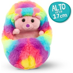 Giochi Preziosi - Curlimals Coco Il Bruco, Peluche Interattivo con Oltre 60 Suoni, Luci Colorate e Funzione Raggomitolamento, Pe