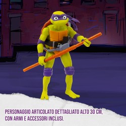 Giochi Preziosi - Donatello Tartarughe Ninja Caos Mutante, Donatello Gigante in versione Action Figure Articolata da 30 cm con A